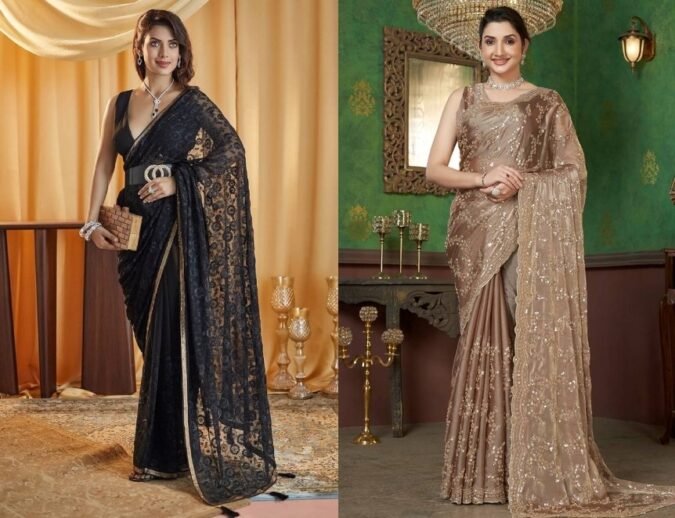 The Most Stylish Fancy Partywear Sarees for Every Celebration Stylish Fancy Partywear Sarees